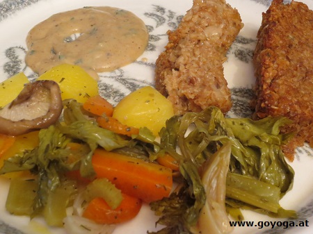 Getreidebraten mit Ofengemüse